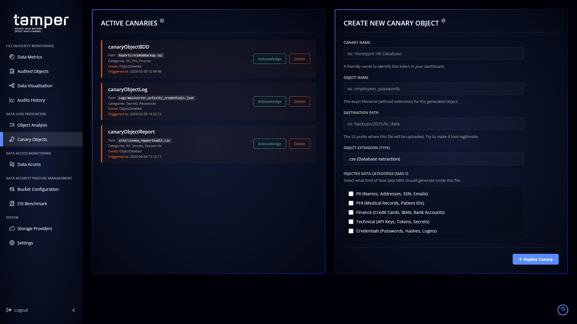 Canary Objects